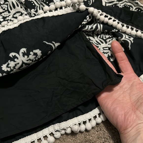 Ann Taylor Loft Swing Style Skirt-S-Cotton-Side Zip-Lined-Beaded/Tassel Detail - Picture 8 of 15